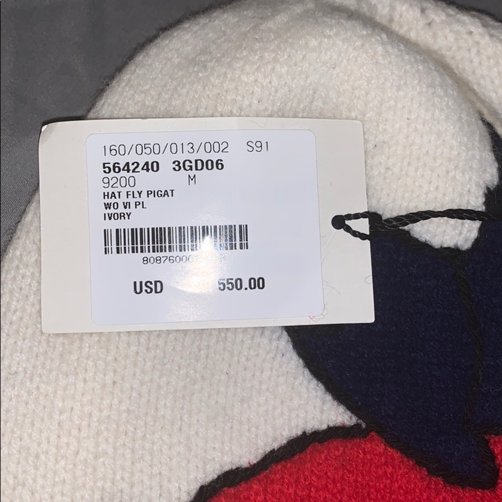 GUCCI year of the pig white wool beanie
